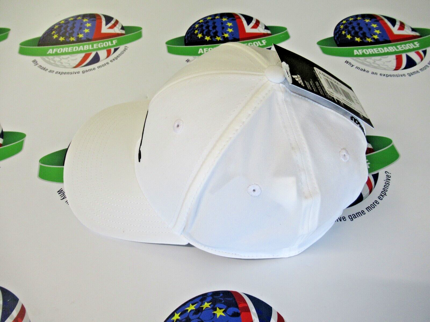 adidas a-stretch bos adjustable white golf cap