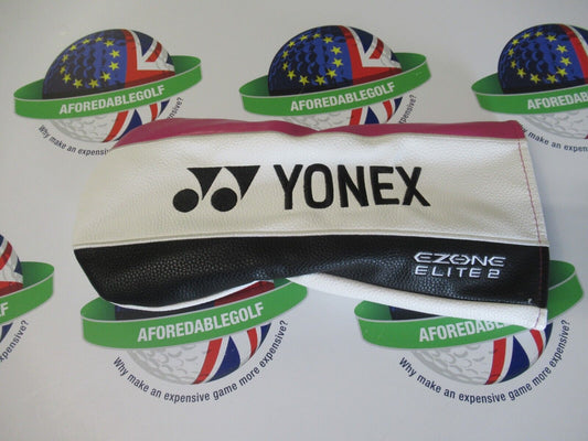 new yonex ezone elite 2 white/magenta/black driver head cover