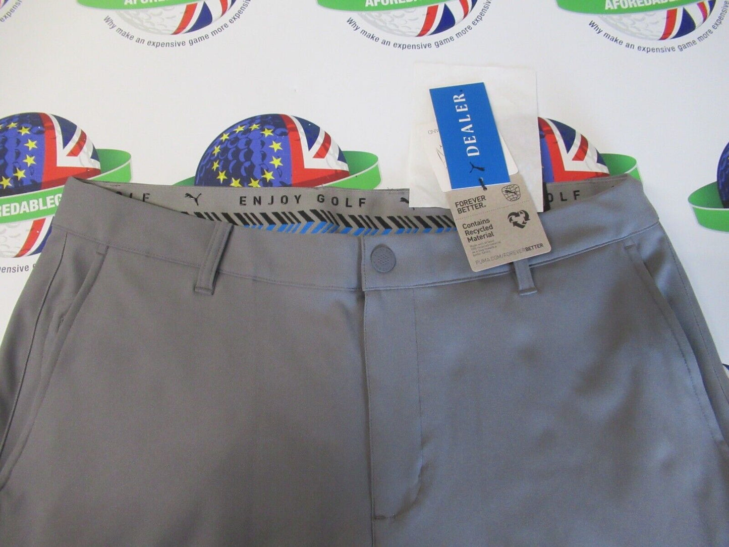 puma dealer tailored golf trousers slate sky waist 36" x leg 34"