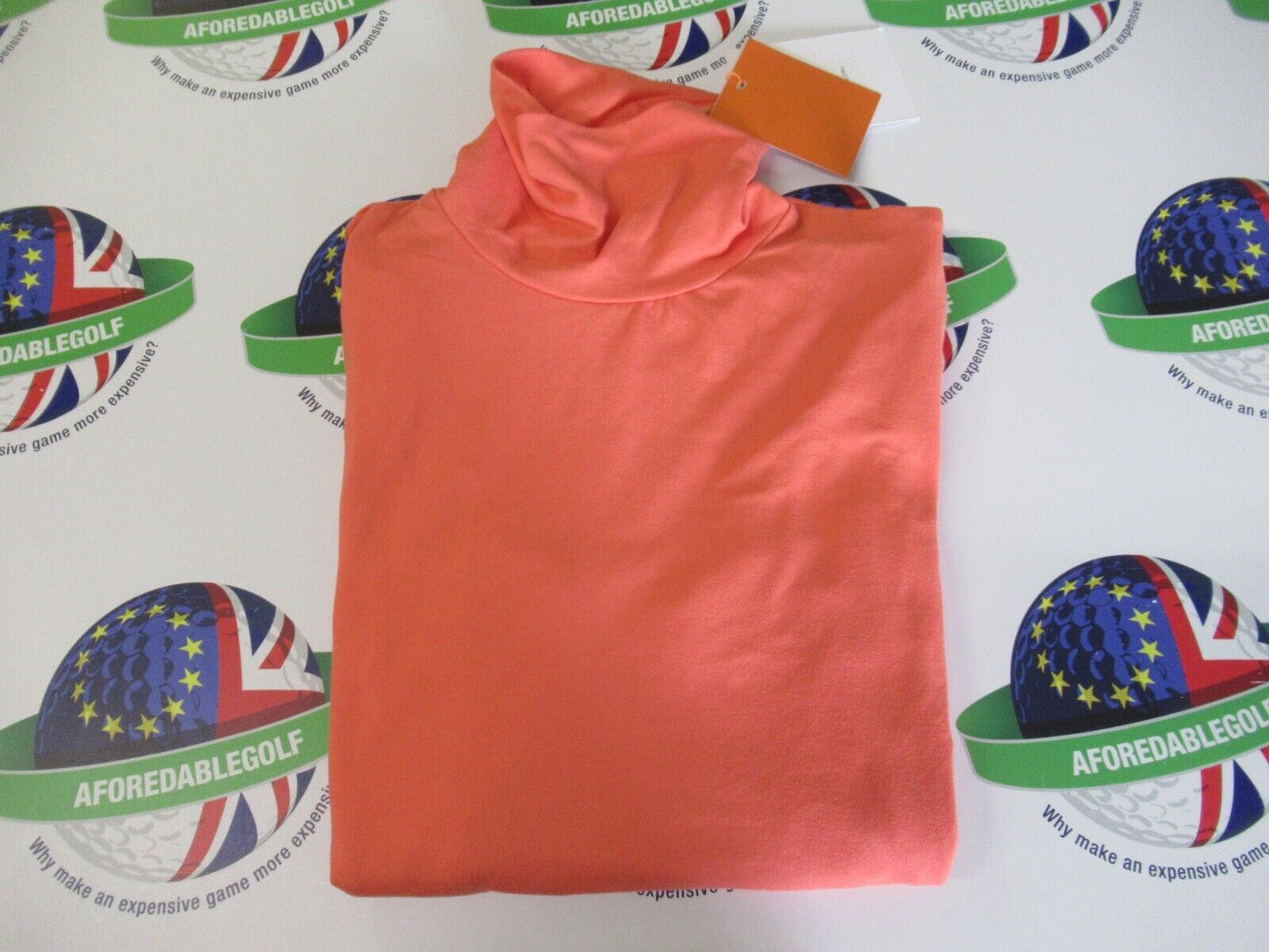 swing out sister roll neck top living coral uk size small