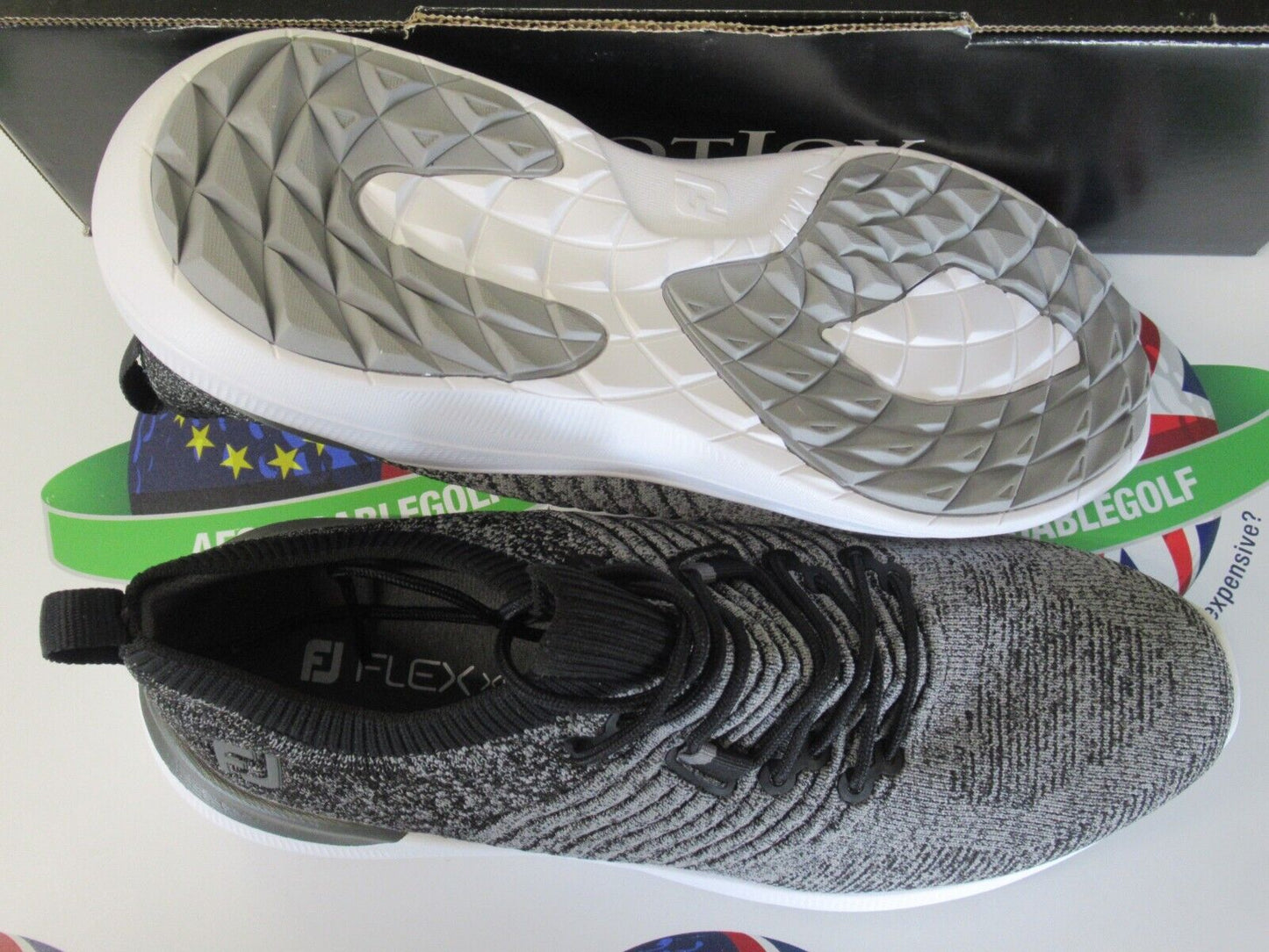 footjoy flex xp womens golf shoes black/grey 95336k uk size 6.5 medium