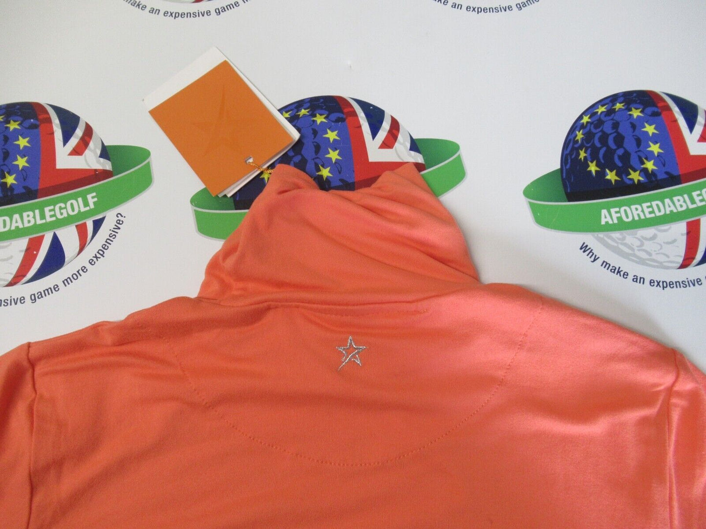 swing out sister roll neck top living coral uk size small
