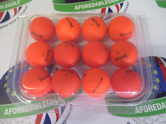 12 volvik vivid dark orange golf balls pearl/pearl 1 grade