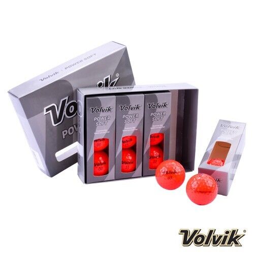 new 12 volvik power soft red golf balls