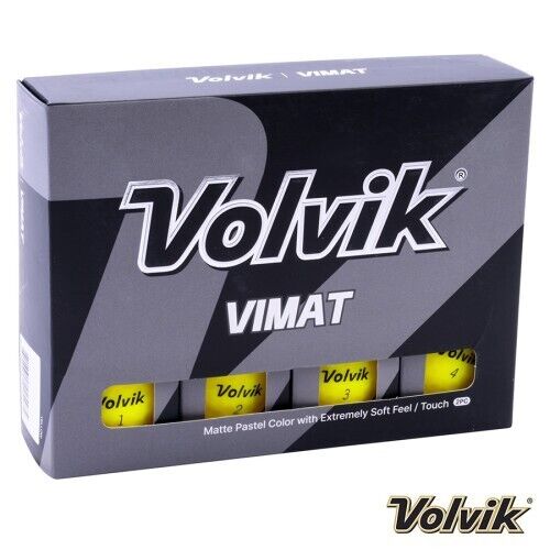 new 12 volvik vimat matte finish yellow golf balls