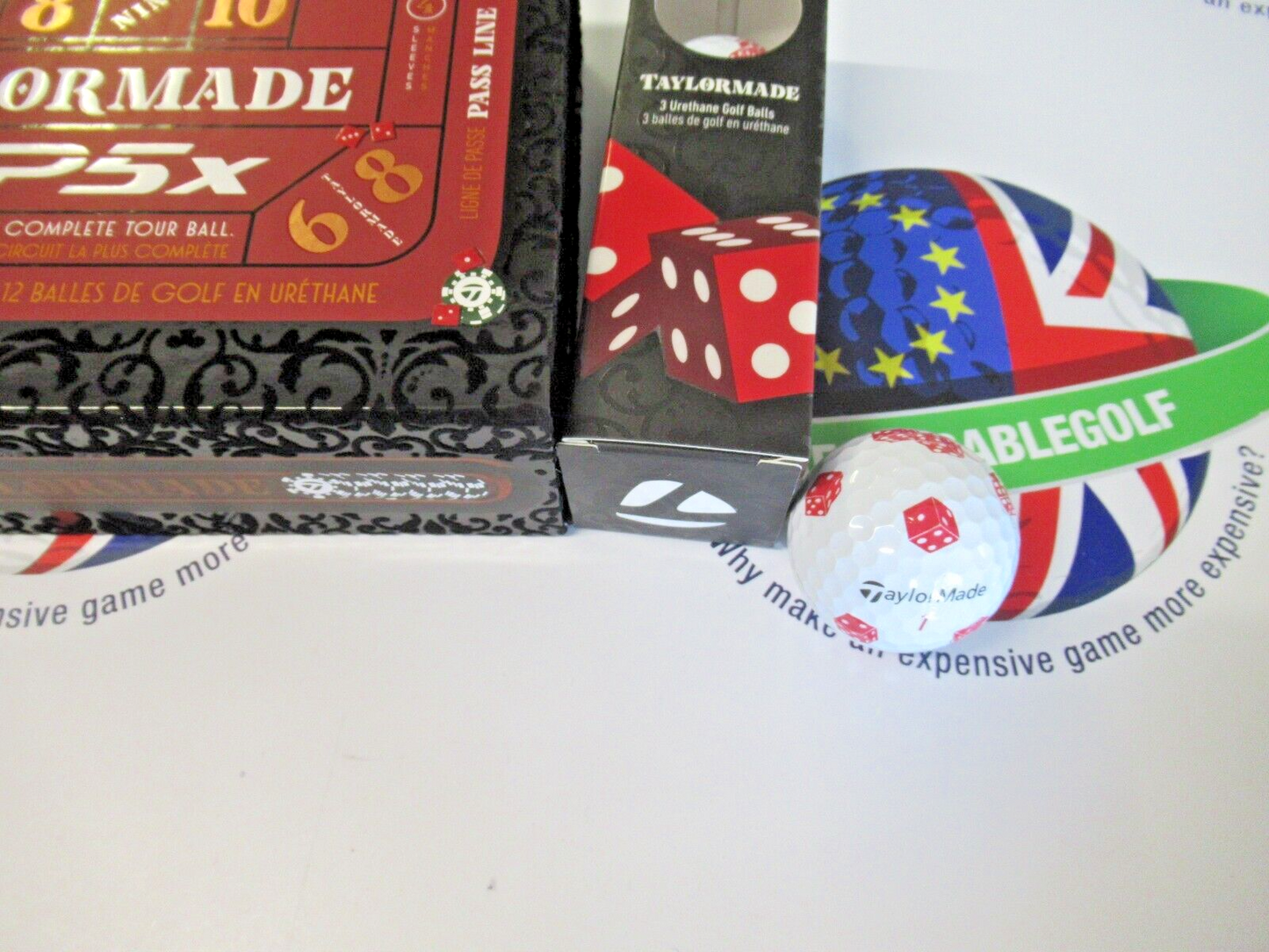 new 12 taylormade vault limited edition tp5 x pix dice golf balls