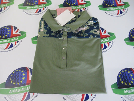 Swing Out Sister Bridgette Polo Shirt Olive Green UK Size XXL