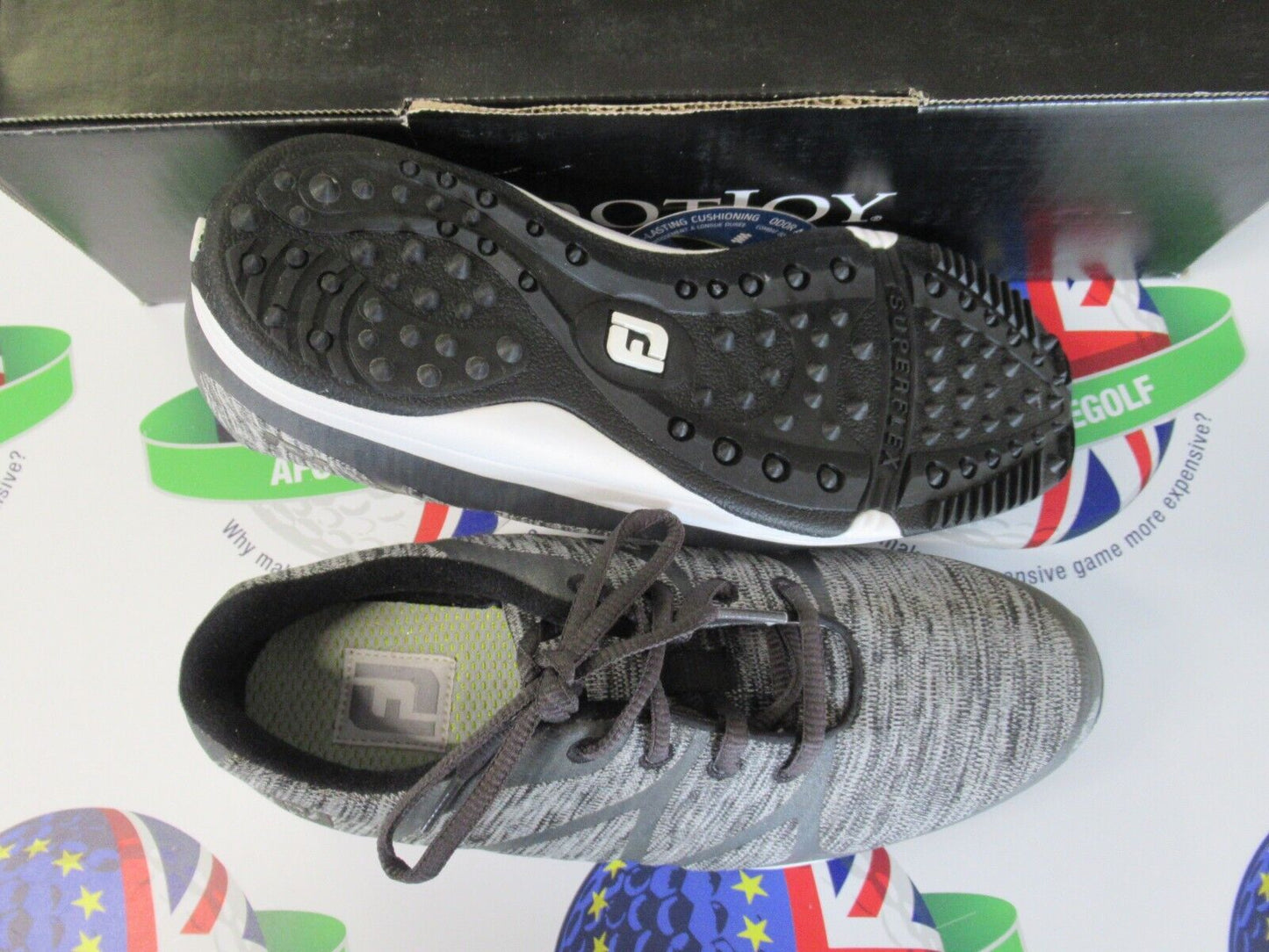 footjoy leisure ladies golf shoes charcoal/grey 92904k uk size 4 w