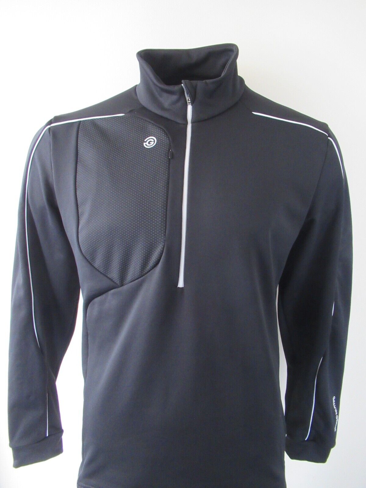 galvin green dave insula 1/2 zip pullover black/white uk size small