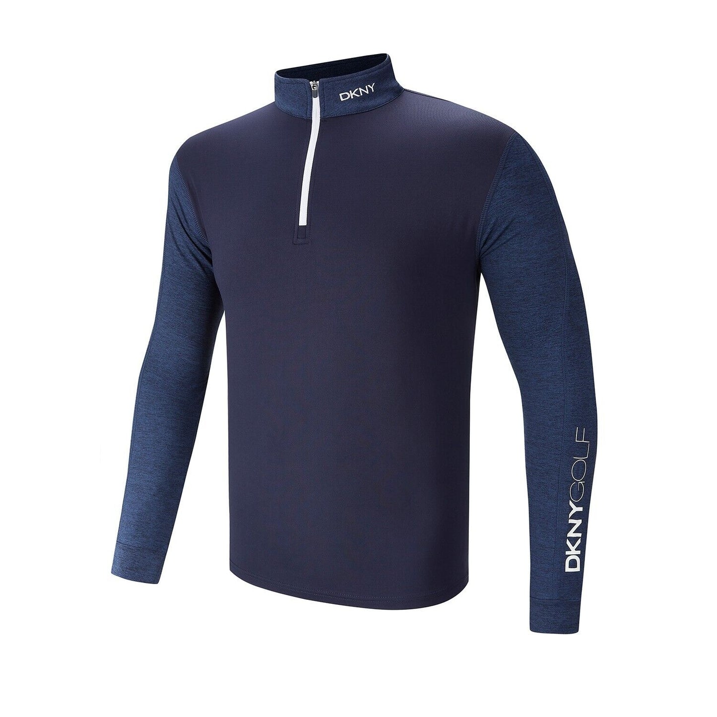 Dkny Golf 1/4 Zip Midlayer Navy Marl UK Size XxXXL