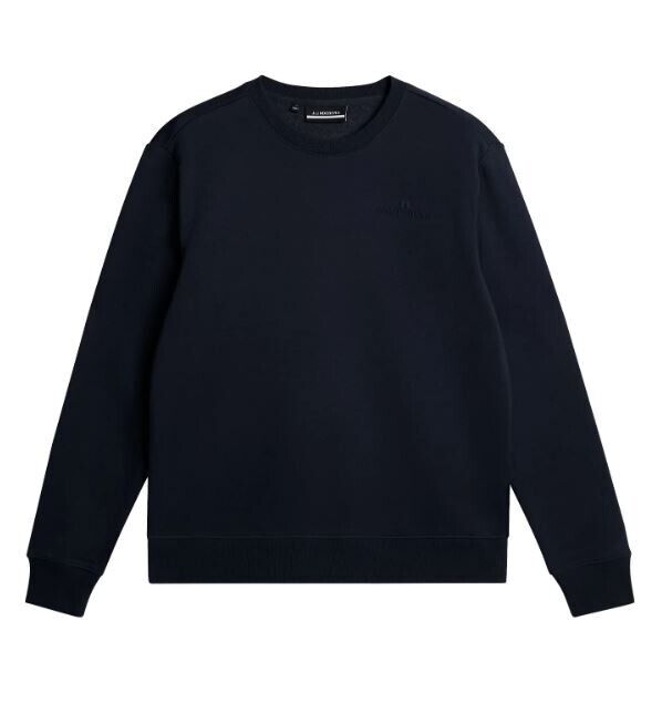 J.Lindeberg Alpha Pima Cotton Black Crew Neck Sweater UK Size Medium