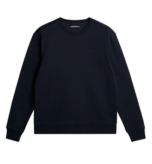 J.Lindeberg Alpha Pima Cotton Black Crew Neck Sweater UK Size XL