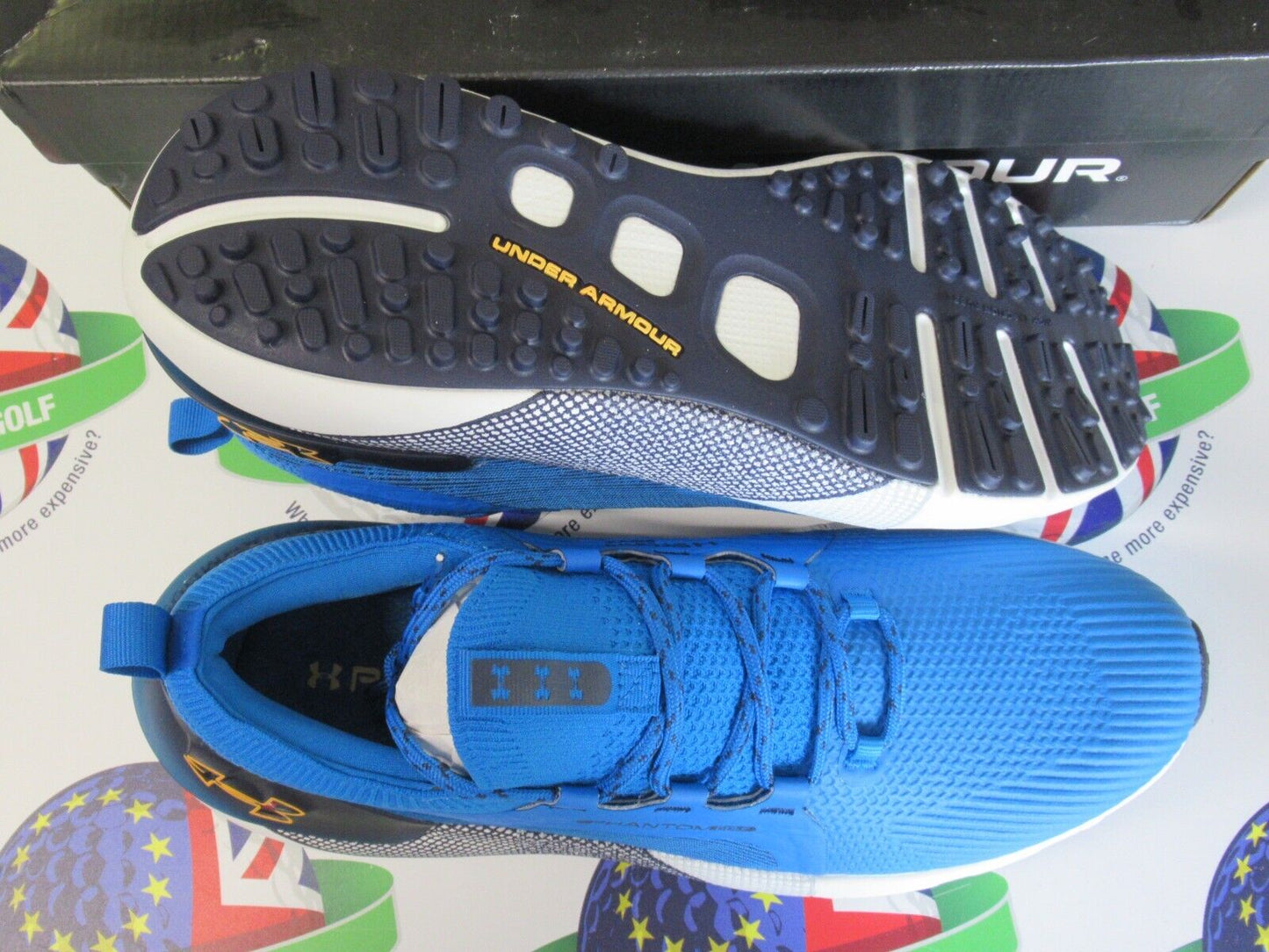 under armour phantom golf shoes blue/white uk size 11
