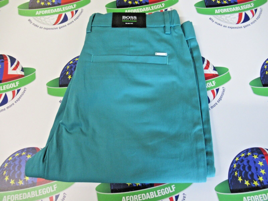 Hugo Boss Golf Athleisure Comfort Cotton Shorts Turquoise/Aqua UK Waist 32"