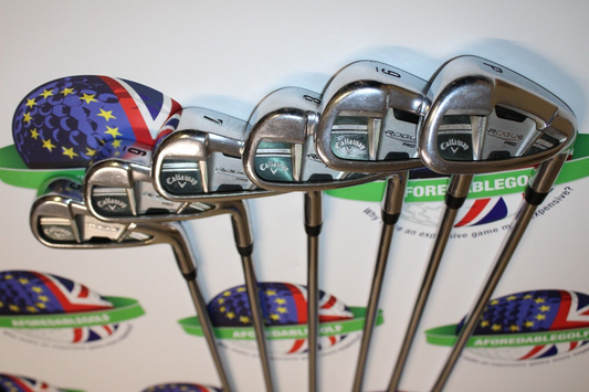 callaway rogue pro cf18 5-pw iron set true temper xp 105 steel regular flex