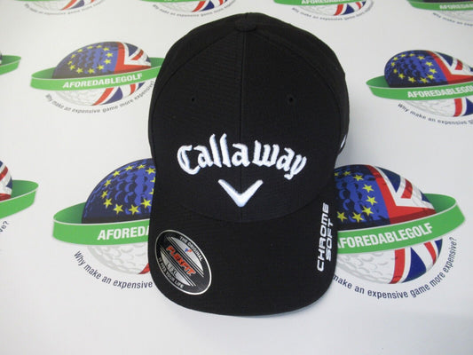 callaway golf flexfit black cap size large/xl mavrik apex chrome soft odyssey