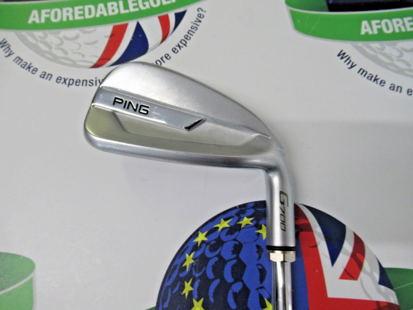 Ping G700 Green Demo 7 Iron Nippon Awt 2.0 Steel Shaft Stiff Flex