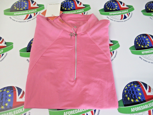 Swing Out Sister Simone Cap Pink Glow Polo Shirt UK Size XL
