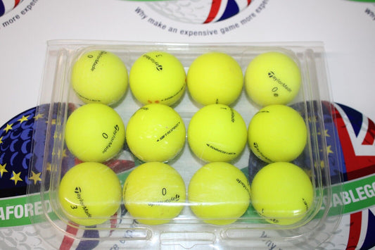 12 taylormade soft response matte finish yellow golf balls pearl/pearl 1 grade