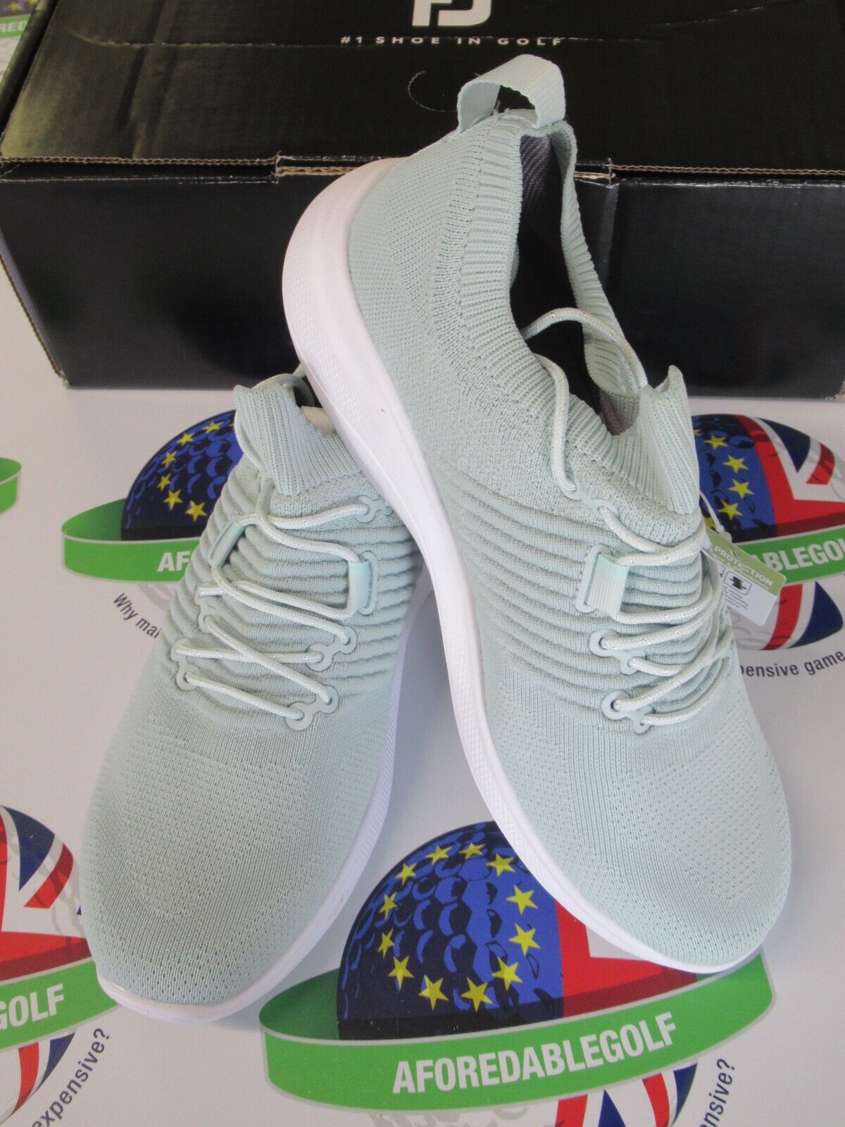 footjoy flex xp womens golf shoes turquoise/white 95334k uk size 6.5 medium