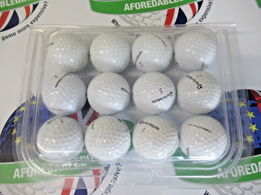 12 Taylormade Penta Tour Preferred Golf Balls Pearl/Pearl 1 Grade