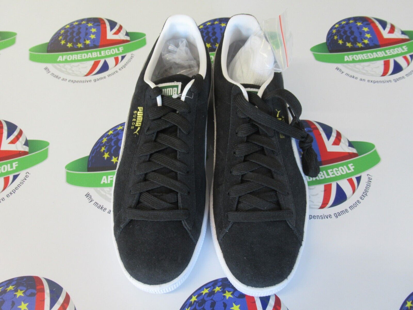 puma suede classic XXI trainers black/grey/white uk size 9