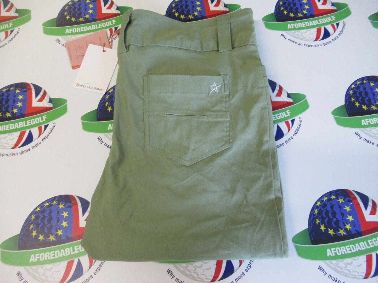 swing out sister rosamonde pull on shorts olive green uk size 18