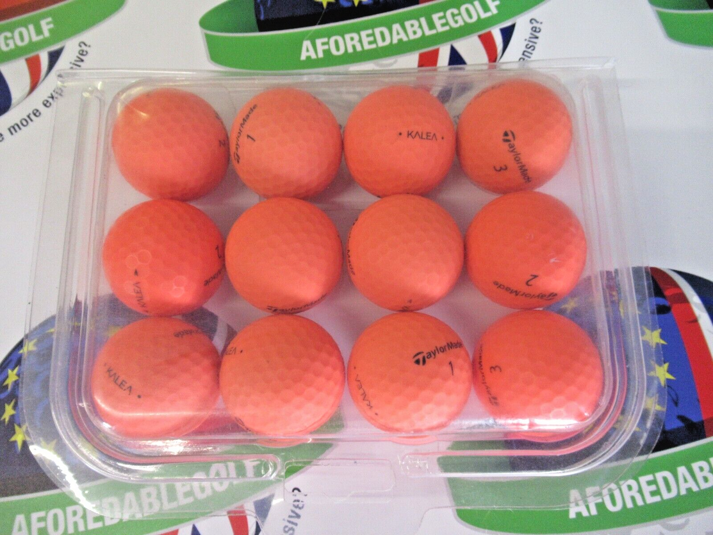 12 taylormade kalea matte finish peach golf balls pearl/pearl 1 grade