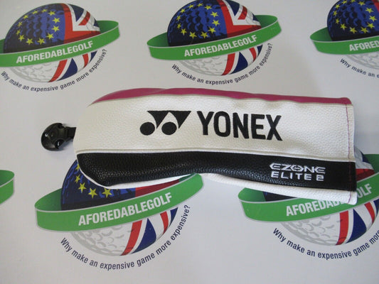 new yonex ezone elite 2 white/black/magenta fairway wood head cover