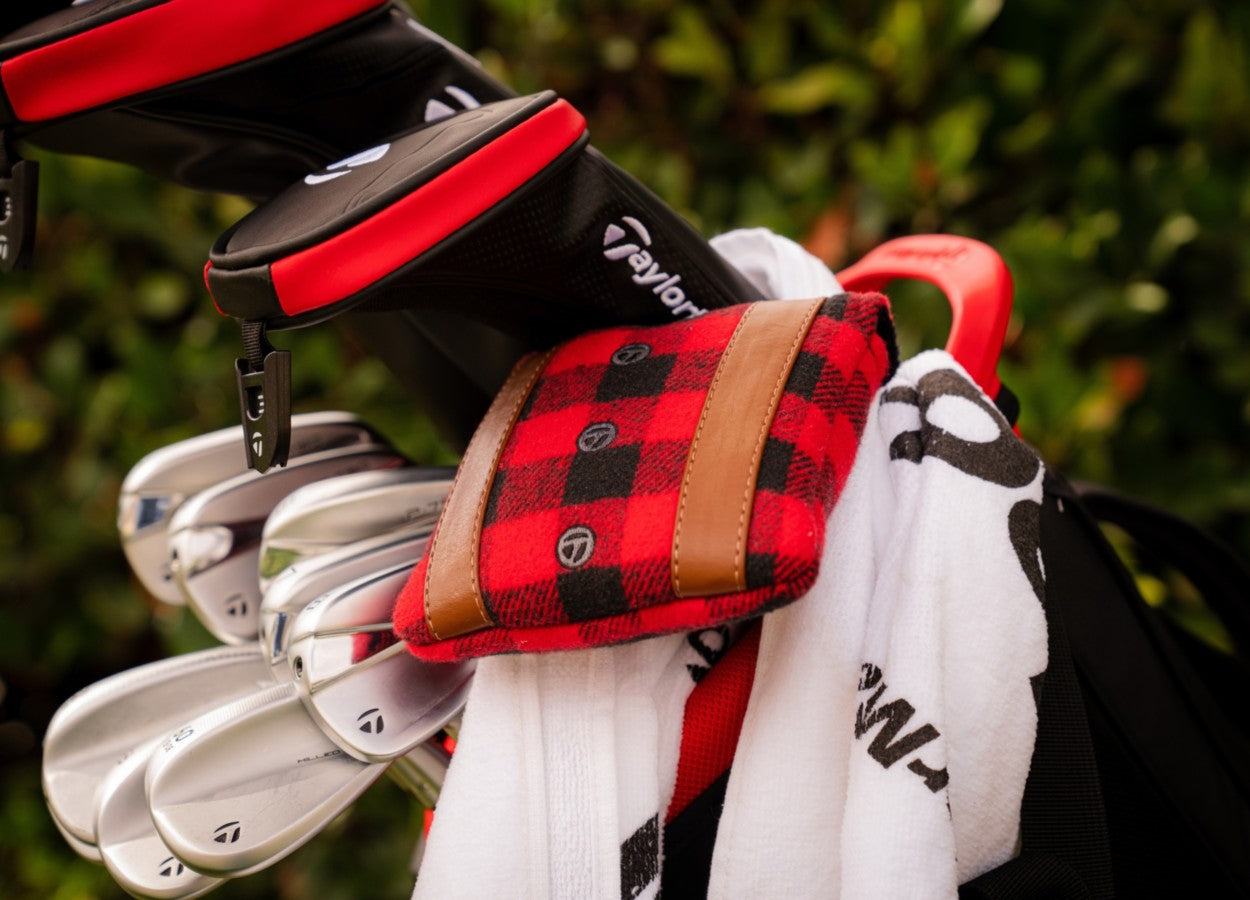 taylormade vault limited edition festive flannel mallet putter cover