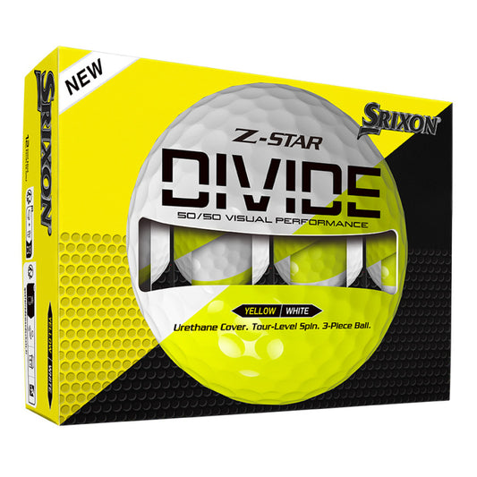 12 Srixon Z-Star Tour Divide Yellow/White Golf Balls