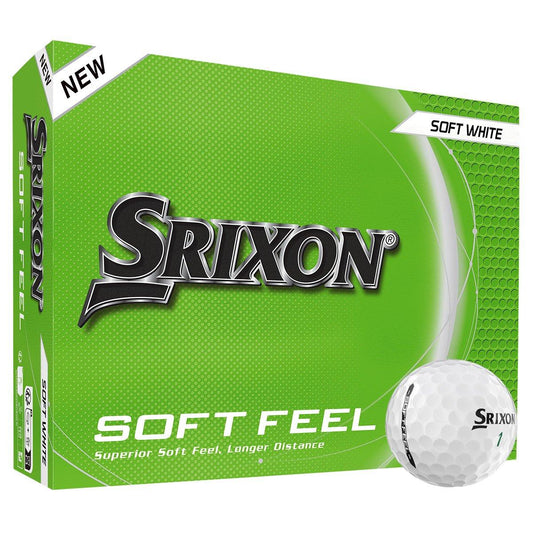 New 12 Srixon Soft Feel White Golf Balls