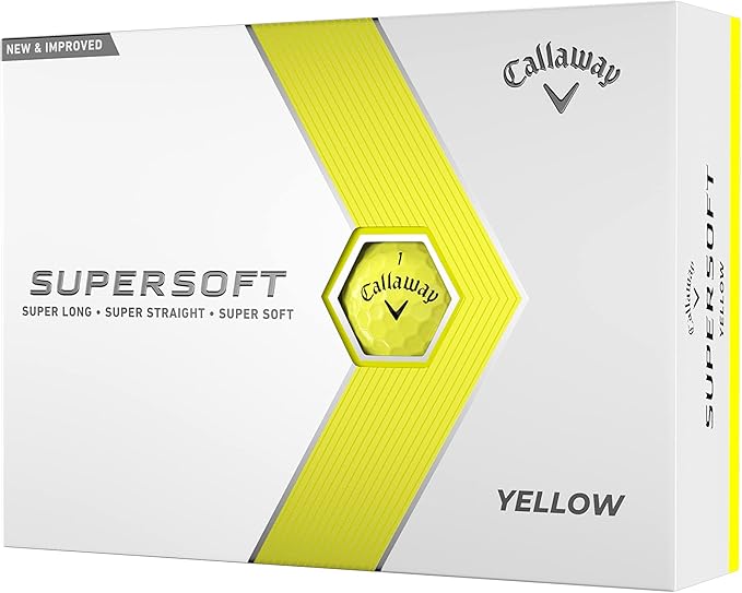 1 Dozen Callaway Supersoft Optic Yellow Golf Balls