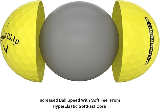 1 Dozen Callaway Supersoft Optic Yellow Golf Balls