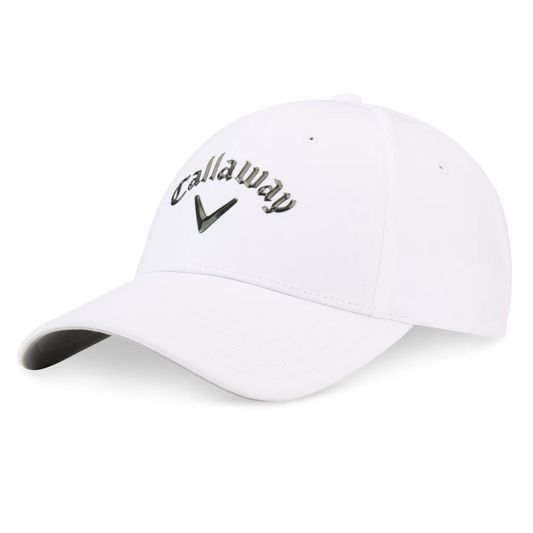 New Callaway Golf Liquid Metal White/Gunmetal Adjustable Cap