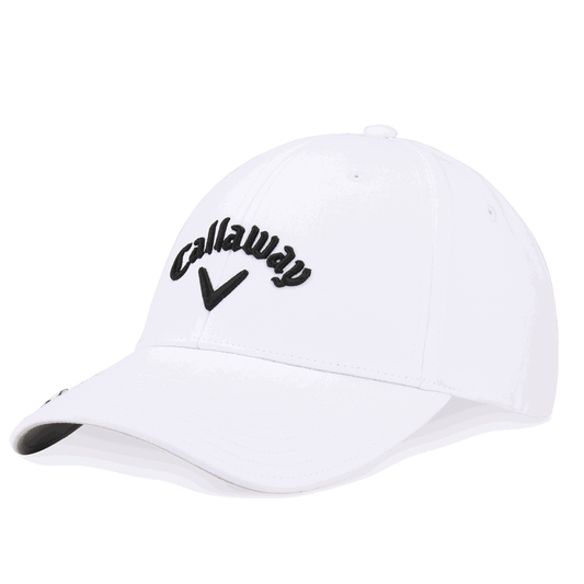 New Callaway Golf Stitch Magnet Triple Track Ball Marker White Adjustable Cap
