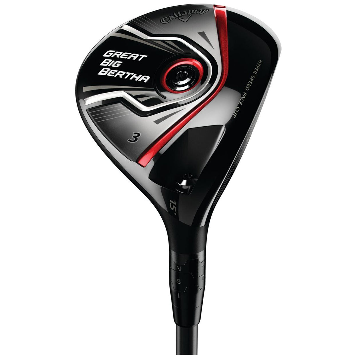 New Callaway Left Hand Great Big Bertha 3 Wood Aldila Synergy 50G Graphite Shaft Stiff Flex