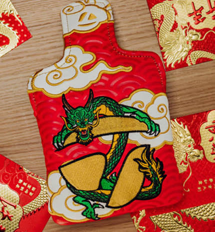 New TaylorMade Vault Dragon Red Mallet Putter Head cover Golf limited edition