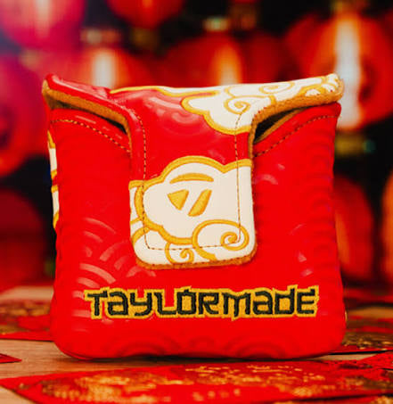 New TaylorMade Vault Dragon Red Mallet Putter Head cover Golf limited edition