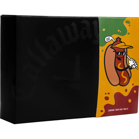 New 12 Callaway Chrome Tour Truvis Limited Edition Hot Dog Golf Balls