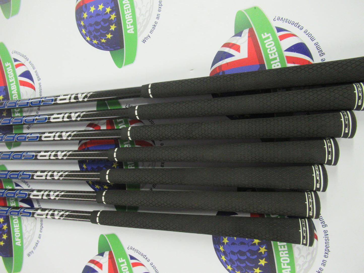 used cobra left hand f-max airspeed iron set 5-9 iron, pw & sw 45g graphite lite
