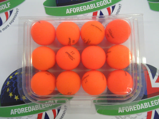 12 titleist velocity matte finish orange golf balls pearl/pearl 1 grade