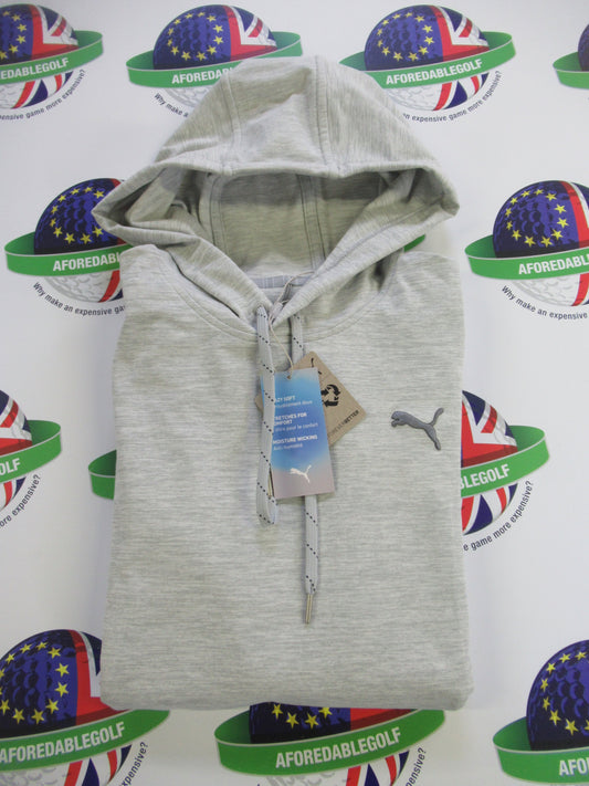 puma cloud spun progress hoodie high rise heather uk size small