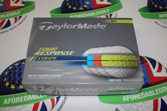 New 1 dozen Taylormade Tour Response Stripe mixed colours multi pack