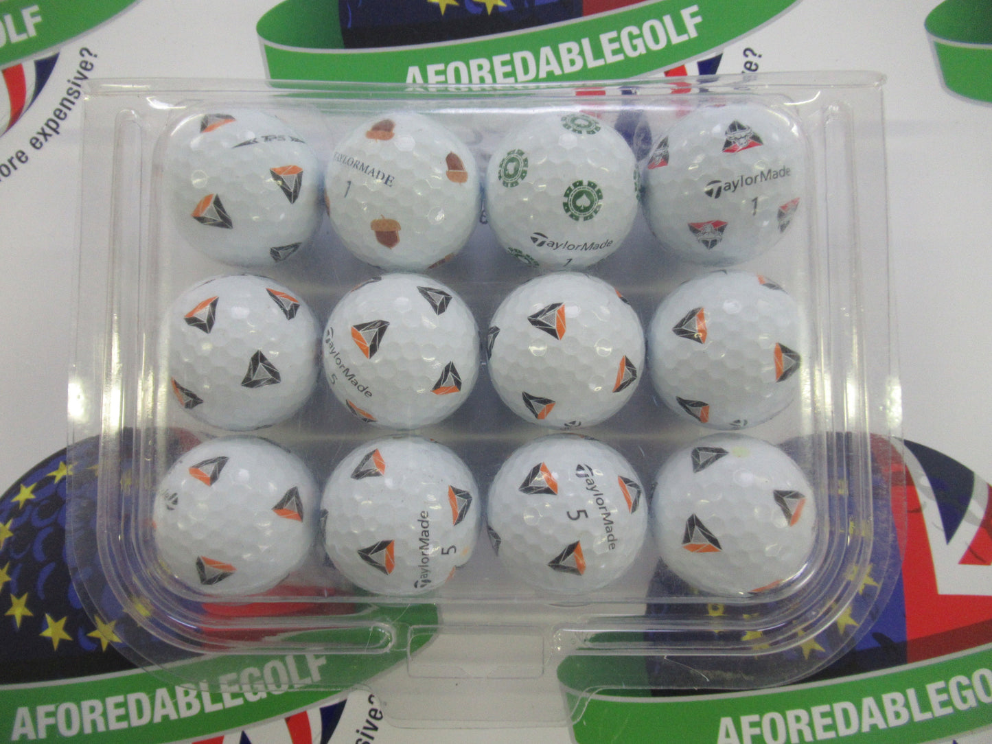 12 taylormade tp5 pix mixed golf balls pearl/pearl 1 grade set 1
