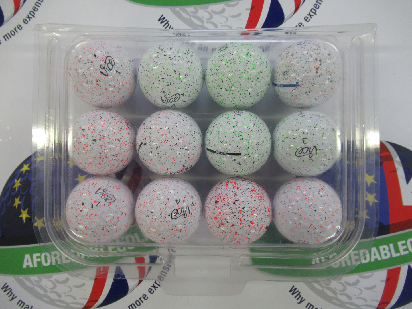 12 vice pro drip mixed colours golf balls pearl/pearl 1 grade