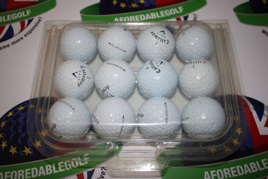 12 Callaway HX Tour 56 Golf Balls Pearl/Pearl 1 Grade