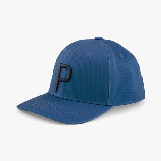 Puma P 110 Adjustable Snapback Golf Cap - Lake Blue / Navy Blazer - One Size