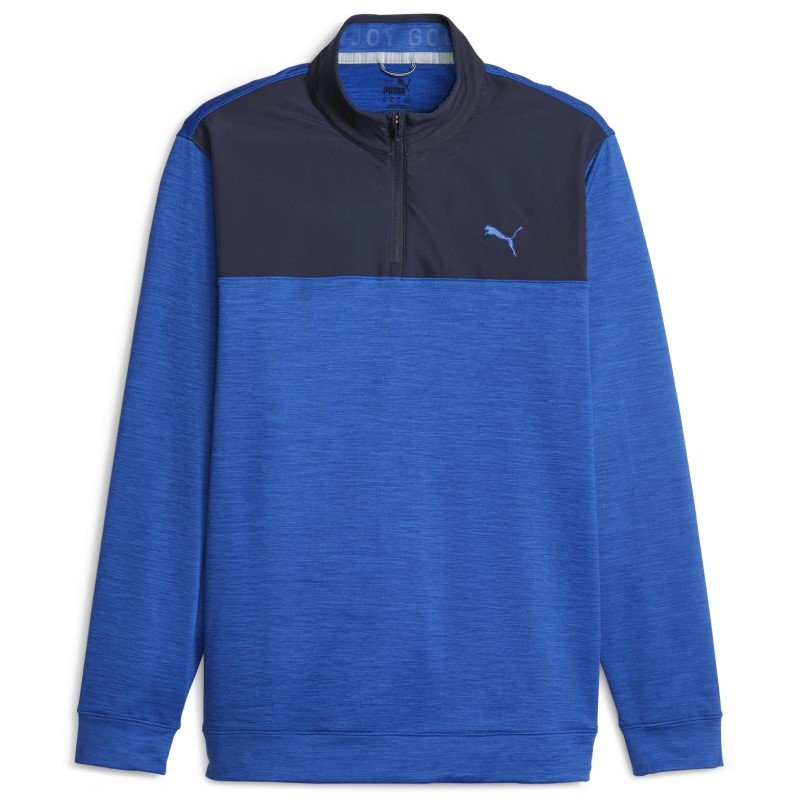 Puma Cloud Spun Colour Block 1/4 Zip Pullover Navy Blazer/Future Blue Medium