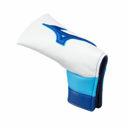 New  Mizuno Tour Magnetic Closure Blade White/Blue Putter Head Cover